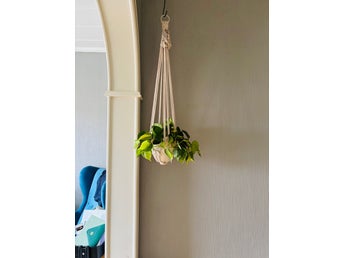 Handgjord Makraméampel 70 cm –NUDE (Bobbiny Premium)