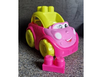 Mega Bloks byggbar bil, rosa och