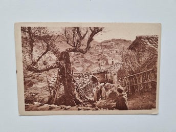 Vykort Fort-National Un Village Kabyle. Algeriet
