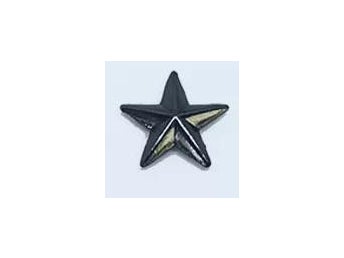 6 stycken nitar, stjärna, pentagram. Gun metal (13 * 4 mm).