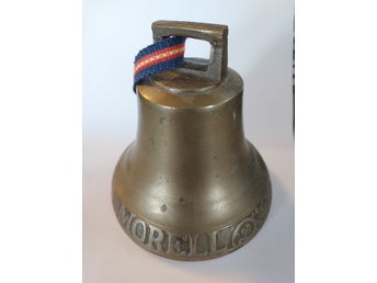 Klocka ANTIK mässing höjd ca 11 cm