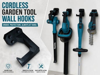 2-Pack Vägghållare till Makita Trädgårdsverktyg (Inkl. skruv)