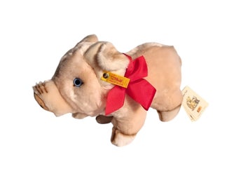 Steiff Piggy Gris 30 cm från 90-talet - Vintage