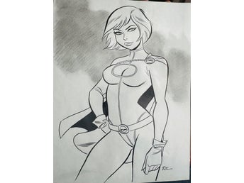 Original drawing Bruce Timm - Power Girl