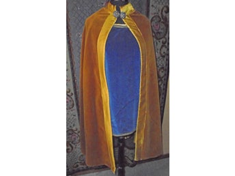 tabard ocg cape av sammet för barn, medeltidskläder, lajv