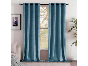 Moderiktiga Mörkläggande Gardiner i Sammet, (Pack-2) (140 * 160 cm)