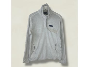 Patagonia vit fleecetröja (L)