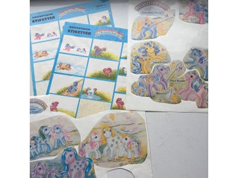 My Little Pony klistermärken, poster, bok, retro 80-tal