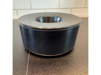 Gustavsberg Kulan Askkopp Svart Gunnar Larson Retro Melamin 053/054
