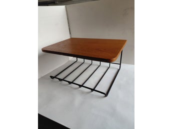 Teakhylla telefonhylla 31 x 23 cm 15,5 cm hög retro vintage 60tal