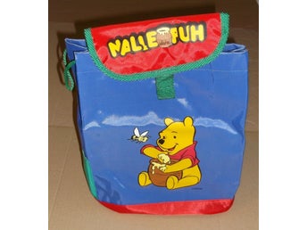 Ryggsäck Nalle Puh med honungsburk Blå Röd Grön Ny och oanvänd väska Disney