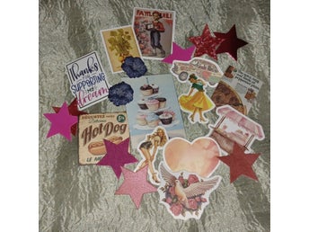Klistermärken/stickers m.m. - scrapbooking & pyssel - Retro & café