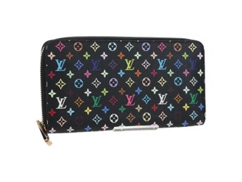LOUIS VUITTON Monogram Multicolor Zippy-plånbok M60050 LV Äkta BA15783V