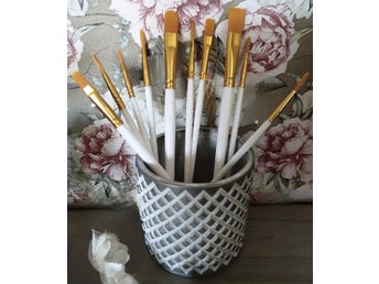 10-pack penslar! Måla, skapa, DIY, akrylfärg, konstnärspenslar