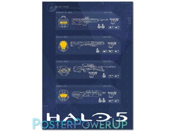 Halo 5 Guardians Weapons - A3 Poster (29.7 x 42cm)