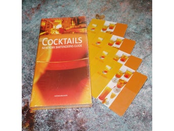 Cocktails; New York bartenderns guide och 4 st orange glasunderlägg/coasters