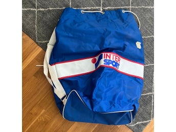 Intersport blå sportbag/ väska 80-tals
