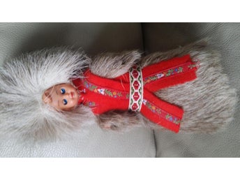 docka Handgjord Lappland L 25 cm !