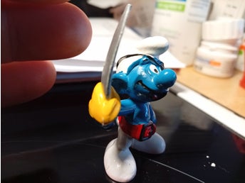 Smurf piratfigur - Bully Peyo, West Germany