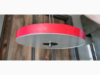 COOL RÖD, RETRO KÖKS LAMPA I PLÅT 70 TAL (405035297) ᐈ Köp retro röd lampa ljusröramartur