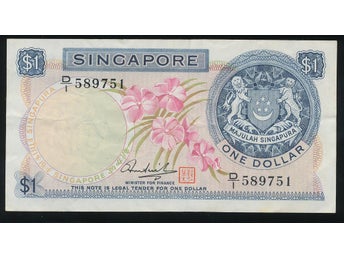 1972 Singapore 1 Dollar se bild