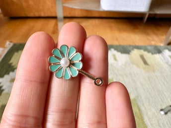 10 st blomma berlock/hänge, flower charm/pendant