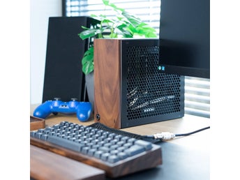 Densium 4 Plus V2 SFF-chassi med frontpanel i lövträ