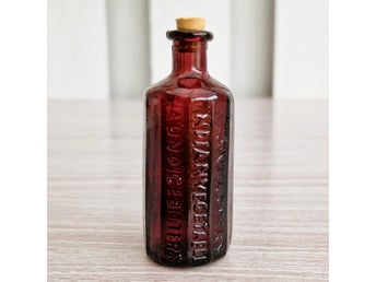 Vintage Style Bitters Bottle Mini Glass Lancaster Jaundice Repro