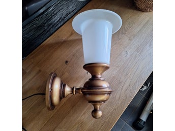 Retro Vägglampa Luxus trä plastkupa
