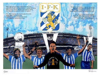 IFK GÖTEBORG konsttryck i endast 250 ex Torbjörn Nilsson Glenn Hysén m fl