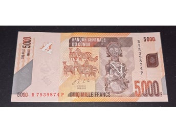 Congo 5000 Francs P102c [2020] UNC