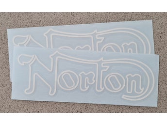 2st. Norton Dekaler i självhäftande vinyl blankvita (L165mm)