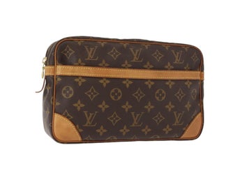 LOUIS VUITTON Monogram Compiegne 28 Clutch Väska M51845 LV Autentisk am9433 - Jerrillo