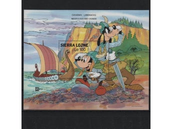 Sierra Leone 1987 Disney Gänget i Kanada frim.utställning Capex 2v i 2 block