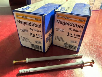 Spikplugg (id01658-59) plugg med spik 2x50 Hufner 8x140 2paket EAN 4022489140752