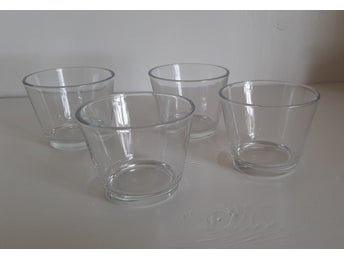 Vintage! 4 st äldre serveringsglas till gelé.