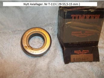 Nytt Axiallager. Nr T-113 ( 29-55,5-15 mm )