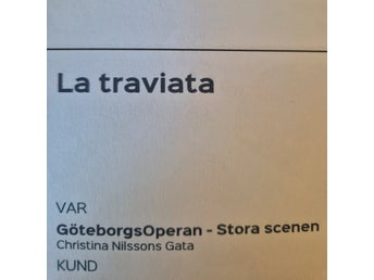 Operabiljetter La Traviata 26 september