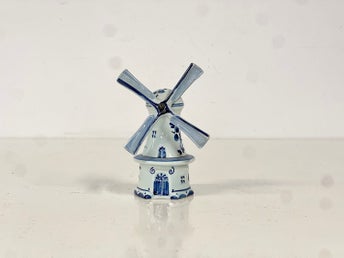 Delft Blue Väderkvarn Windmill Vintage Holland Retro (1.2)