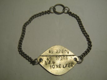VINTAGE BELGIEN HUNDTAGARMBAND WW1