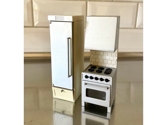 LUNDBY DOCKSKÅPSMÖBLER KÖK SPIS KYL VITVAROR DOCKA RETRO VINTAGE 70 80 TAL