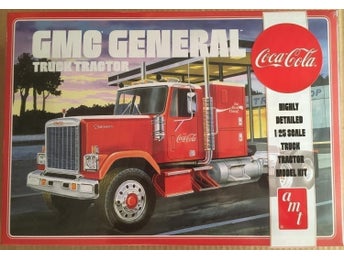 GMC GENERAL TRUCK TRACTOR COCA COLA 1/25 AMT OÖPPNAD
