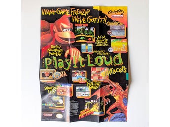SNES Poster - Play It Loud | 1994 | Donkey