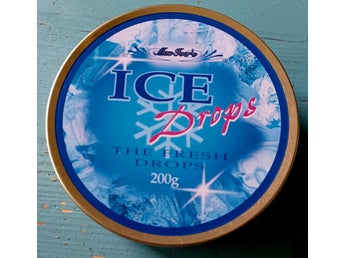 ICE DROPS, PLÅTASK, PLÅTBURK