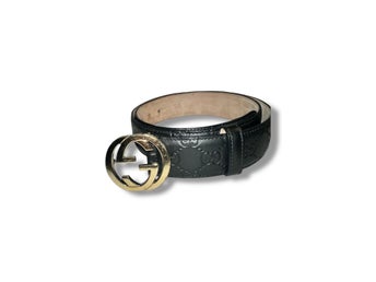 Stunning Authentic Gucci Guccissima Interlocking G Belt bä
