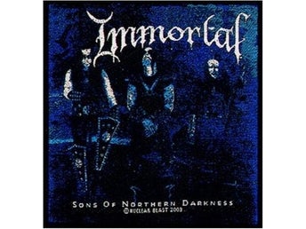 IMMORTAL - SONS OF NORTHERN DARKNESS. Tygmärke Officiellt från 2003 Samlarobjekt