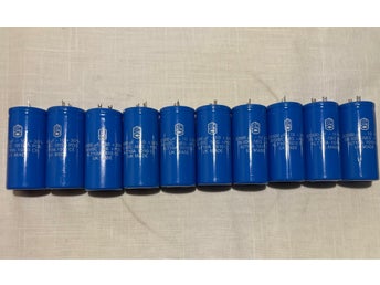 BHC 22000µF 35VDC. 10st Kondensatorer. UK made. NOS