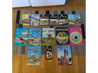 Faller AMS kataloger från 1958-1986. Stort paket 14 st. Bra skick.