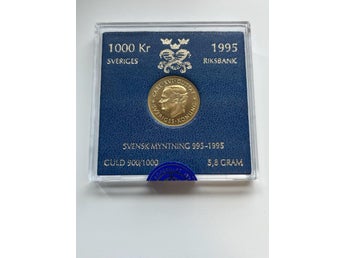 1000kr Minnesmynt Guld 1995 - Svensk Myntning