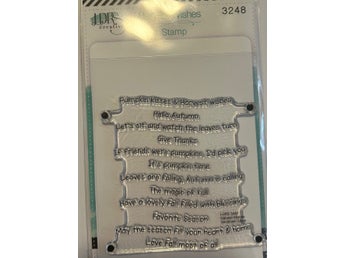 komplett clear stämpelset text om hösten